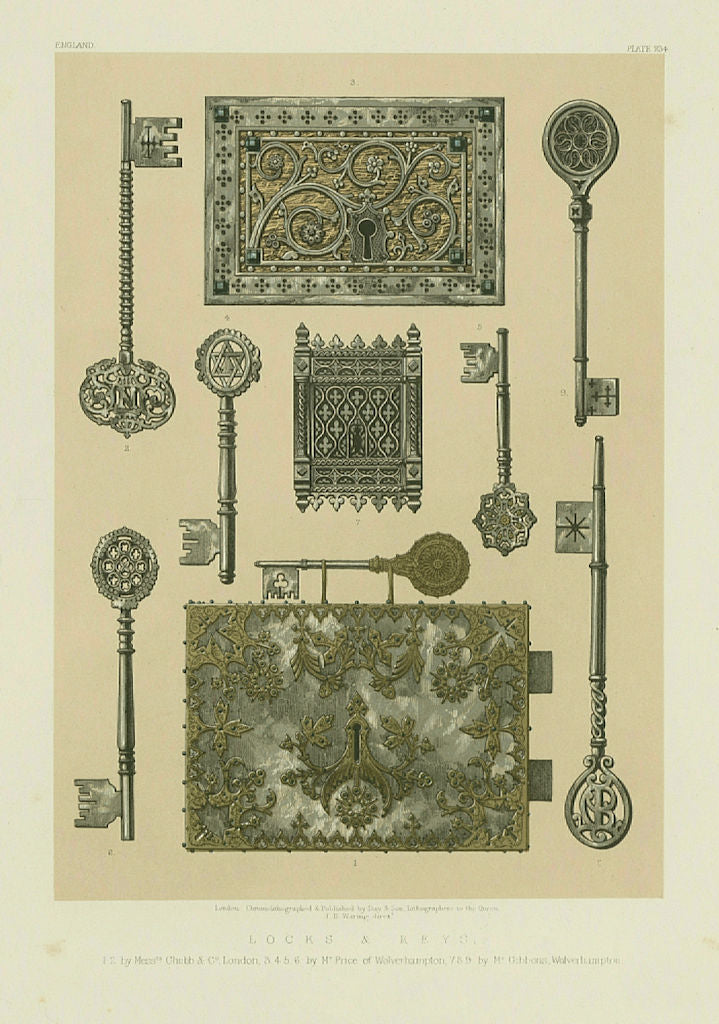 INTERNATIONAL EXHIBITION. Locks keys Chubb. Price/Gibbons Wolverhampton 1862
